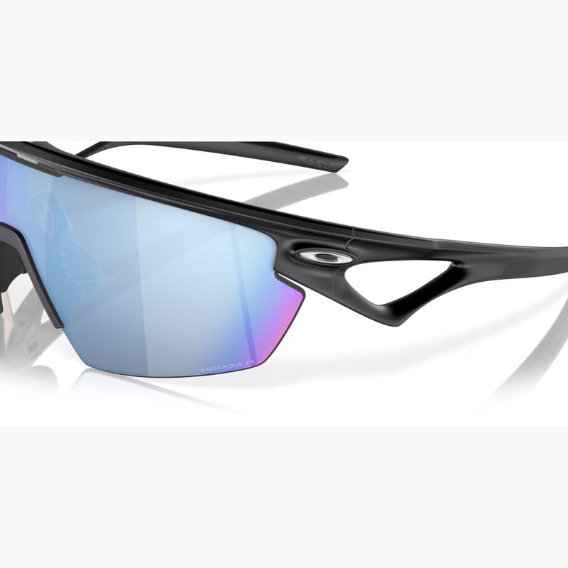 Oakley Sphaera matte black/prizm deep water polarized sunglasses 6