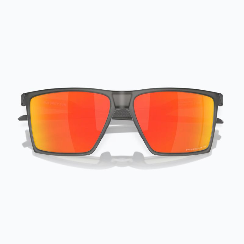 Oakley Futurity satin grey smoke/prizm ruby polarized sunglasses 5