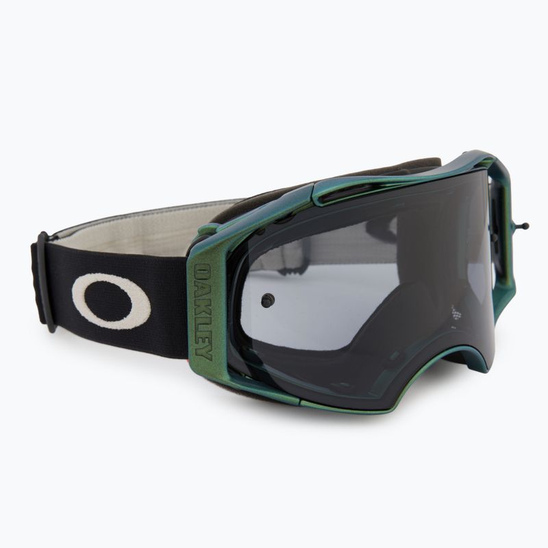 Oakley Airbrake MTB cycling goggles black green colourshift/light grey