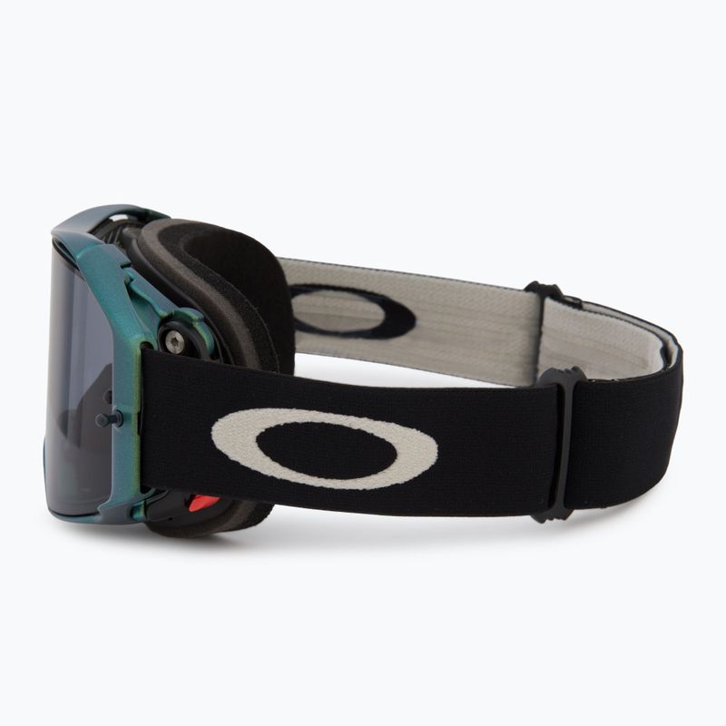 Oakley Airbrake MTB cycling goggles black green colourshift/light grey 4