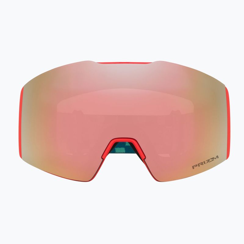 Ski goggles Oakley Fall Line M pacific chex/prizm snow rose gold iridium 2