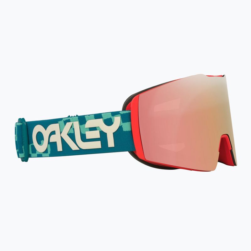 Oakley Fall Line M ski goggles Pacific Chex/Prizm Snow Rose Gold Iridium 5