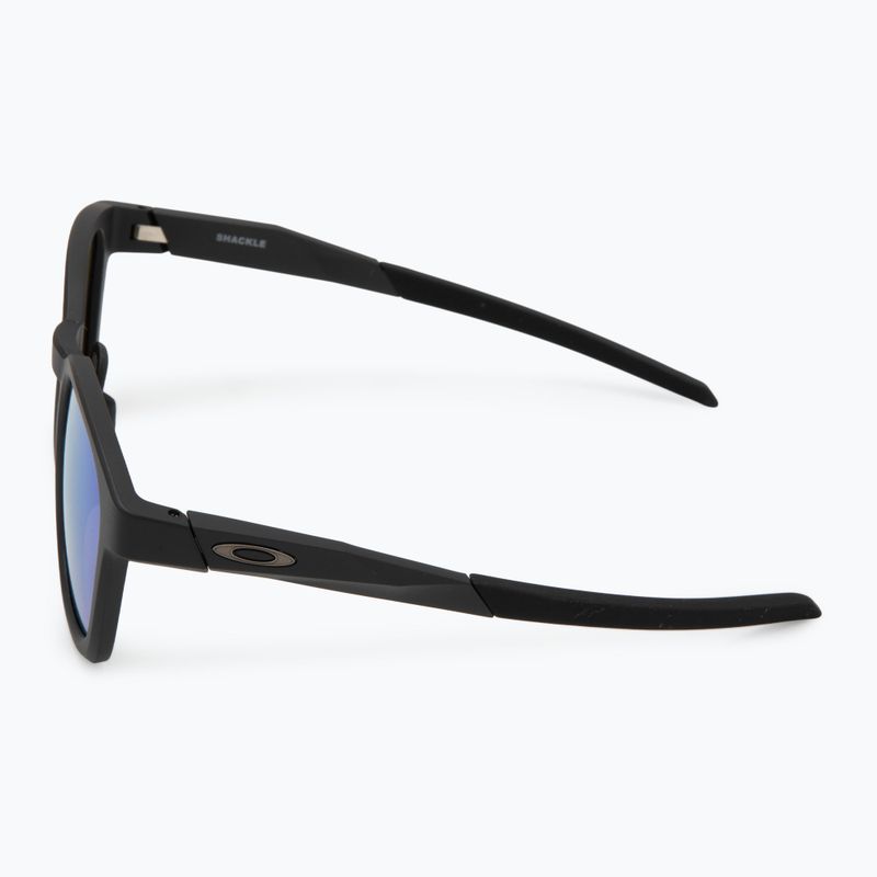 Oakley Shackle matte black/prizm sapphire sunglasses 4
