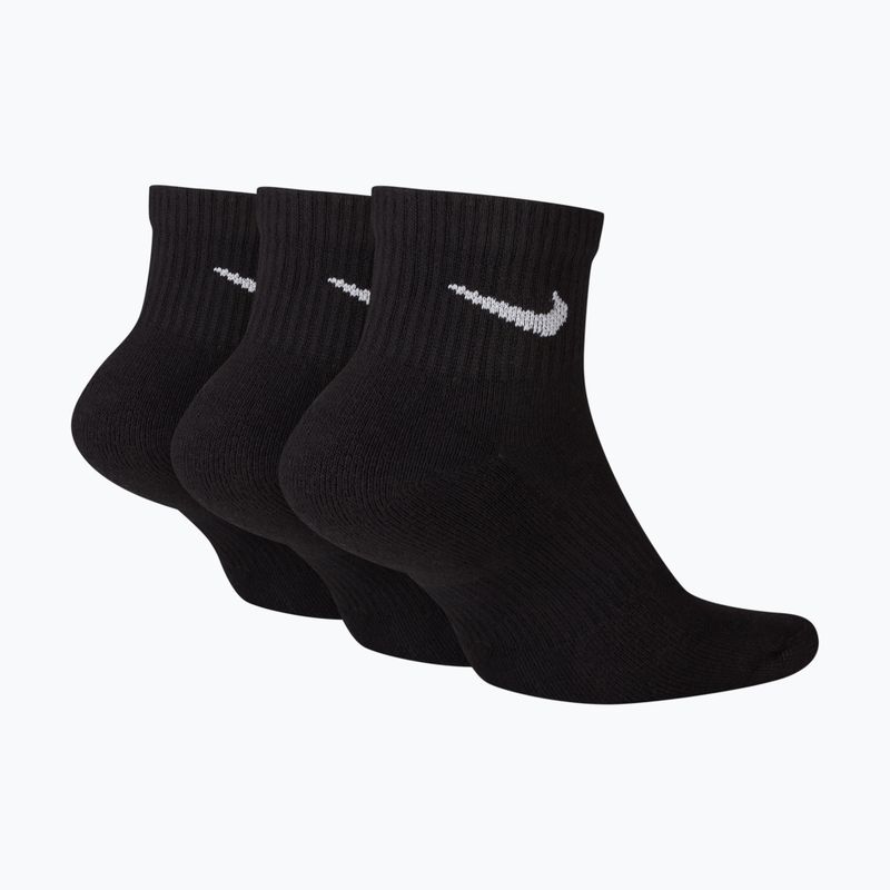 Socks Nike Everyday Plus Cushioned Ankle 3 pairs black/white 2