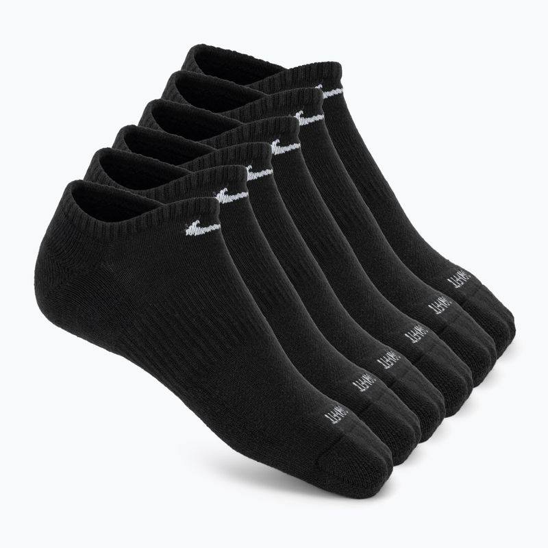 Men's socks Nike Everyday Plus Cushioned No Show 6 pairs black/white