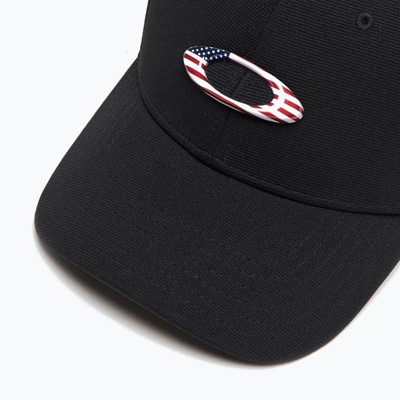 Men's Oakley Tincan black/american flag baseball cap 3