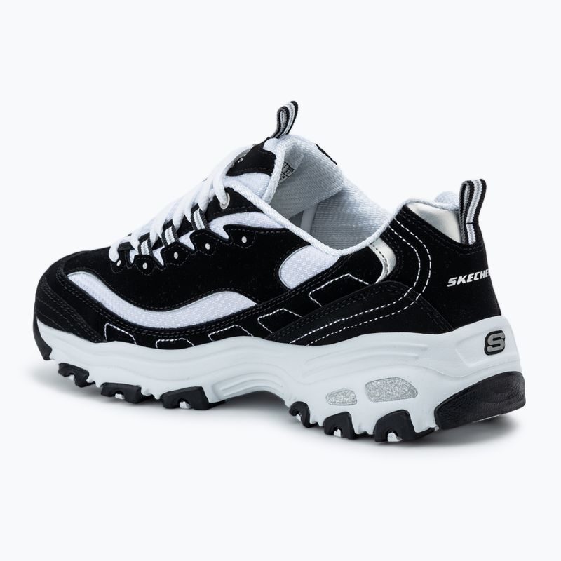 SKECHERS women's D'Lites Biggest Fan black/white/silver shoes 3