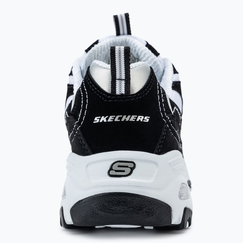 SKECHERS women's D'Lites Biggest Fan black/white/silver shoes 6