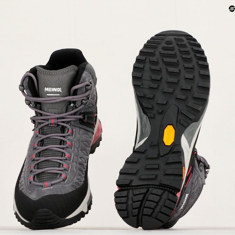 Women's trekking boots Meindl Top Trail Lady Mid GTX grey/magenta 10