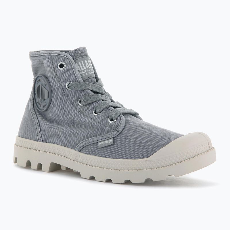 Women's Palladium Pampa HI gray flannel shoes 7