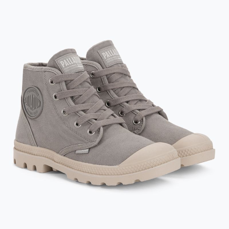 Women's Palladium Pampa HI gray flannel shoes 4