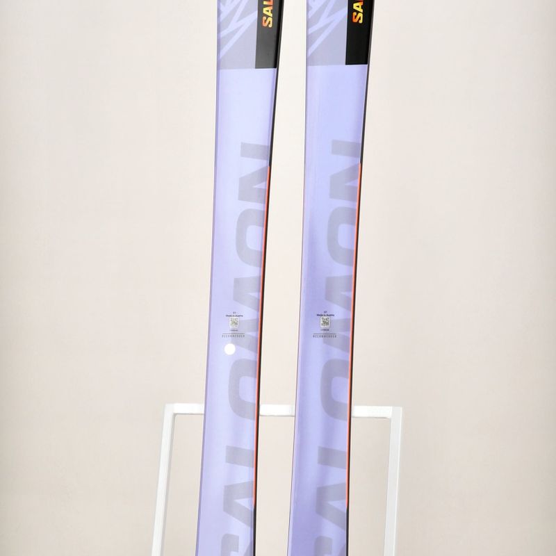 Salomon QST 106 + Skins sweet lavender/flame orange downhill skis 11