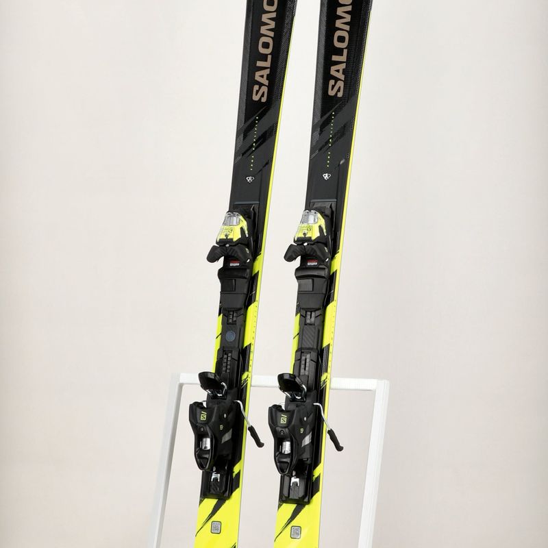 Salomon S/Max 8 XT + M11 GW black/driftwood/safety yellow downhill skis 12