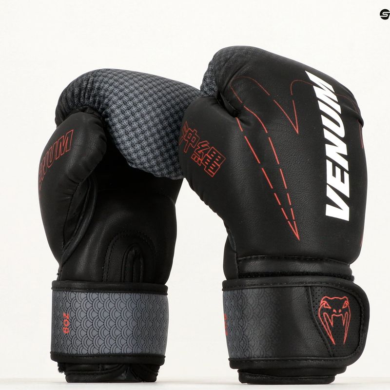 Venum Okinawa 3.0 black/red children's boxing gloves 7