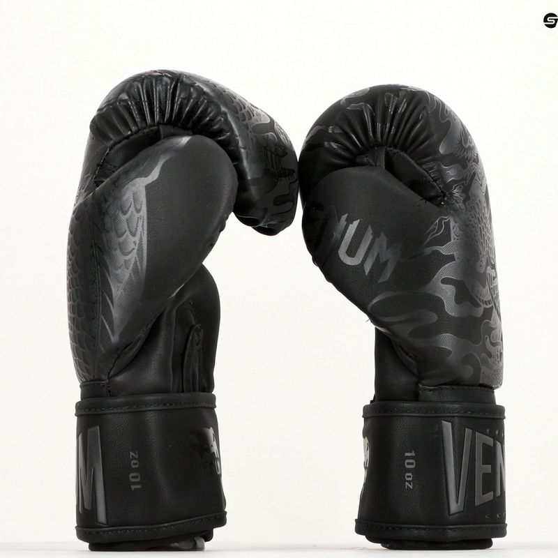 Venum Dragon's Flight black/black boxing gloves 12