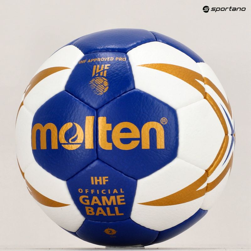 Molten handball H2X5001-BW IHF blue/white size 2 4