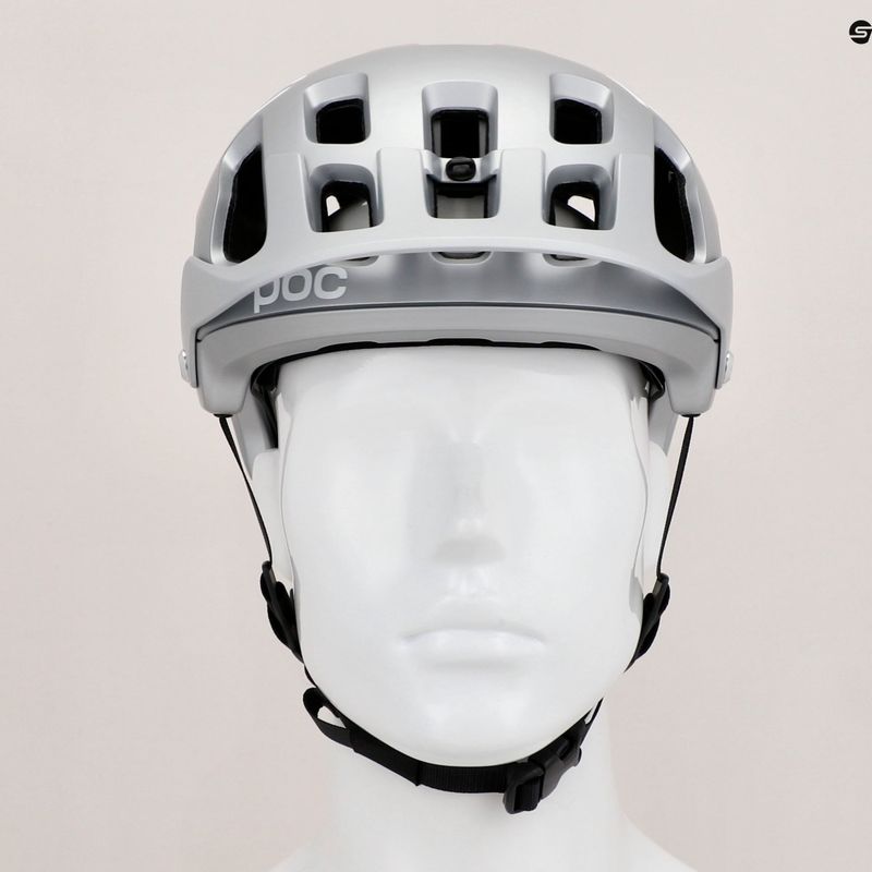 MTB bike helmet POC Tectal Race MIPS argentite silver/uranium black matt 8