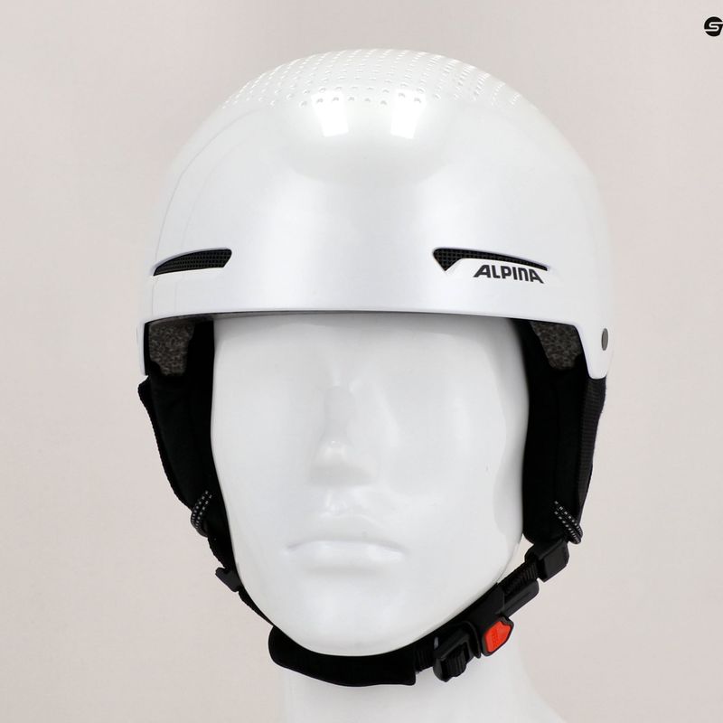Alpina Arber white/metallic gloss ski helmet 8