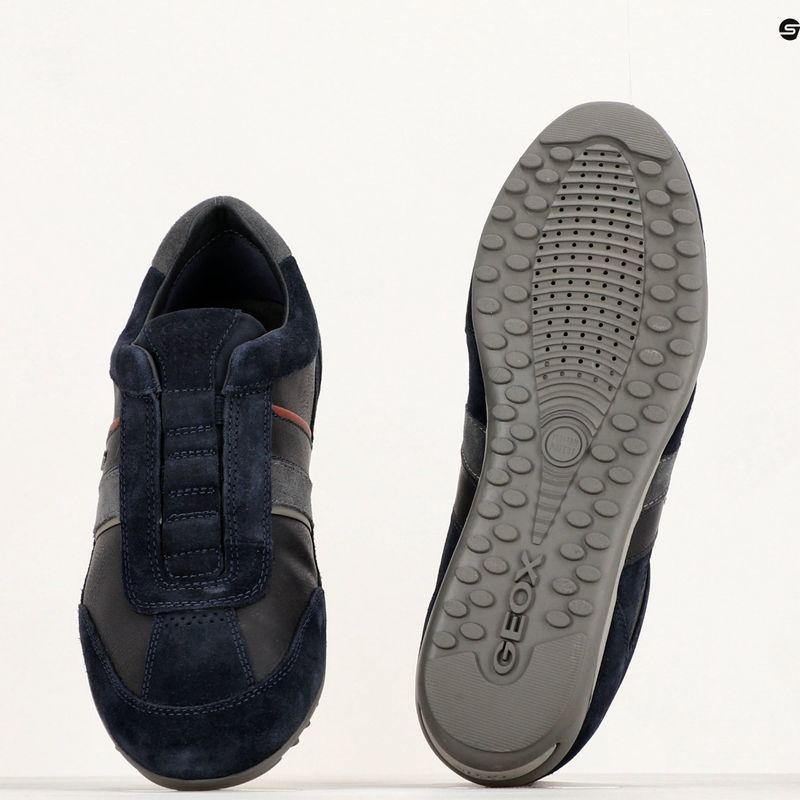 Geox Wells navy/burgundy men's shoes 16