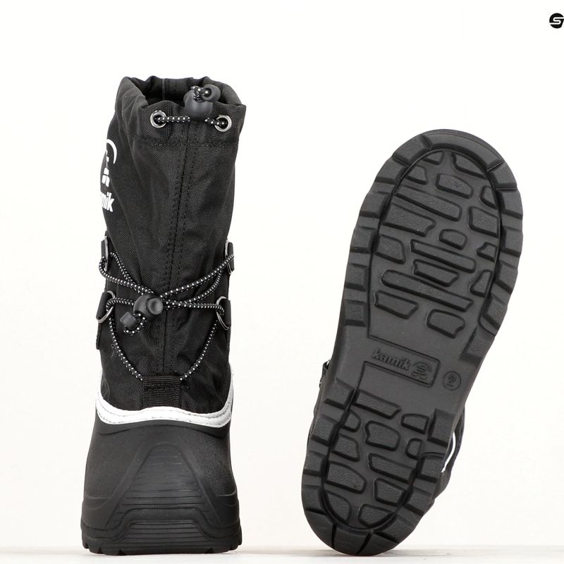 Boys' trekking boots Kamik Southpole4 black/white 10