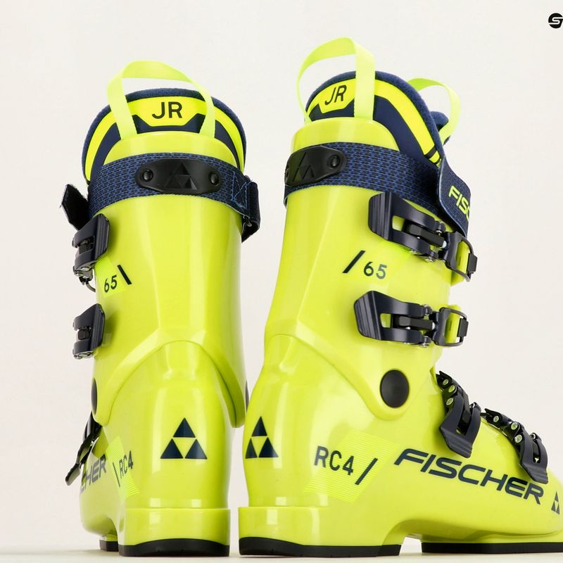 Children's ski boots Fischer RC4 65 JR yellow/yellow 12