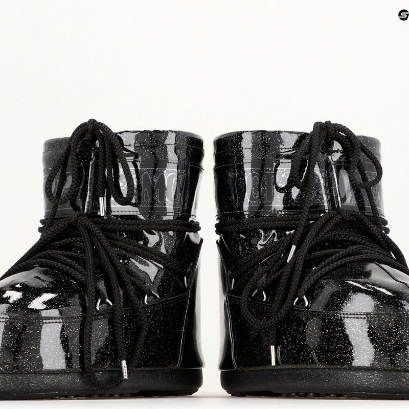 Women's Moon Boot Icon Low Glitter black 10