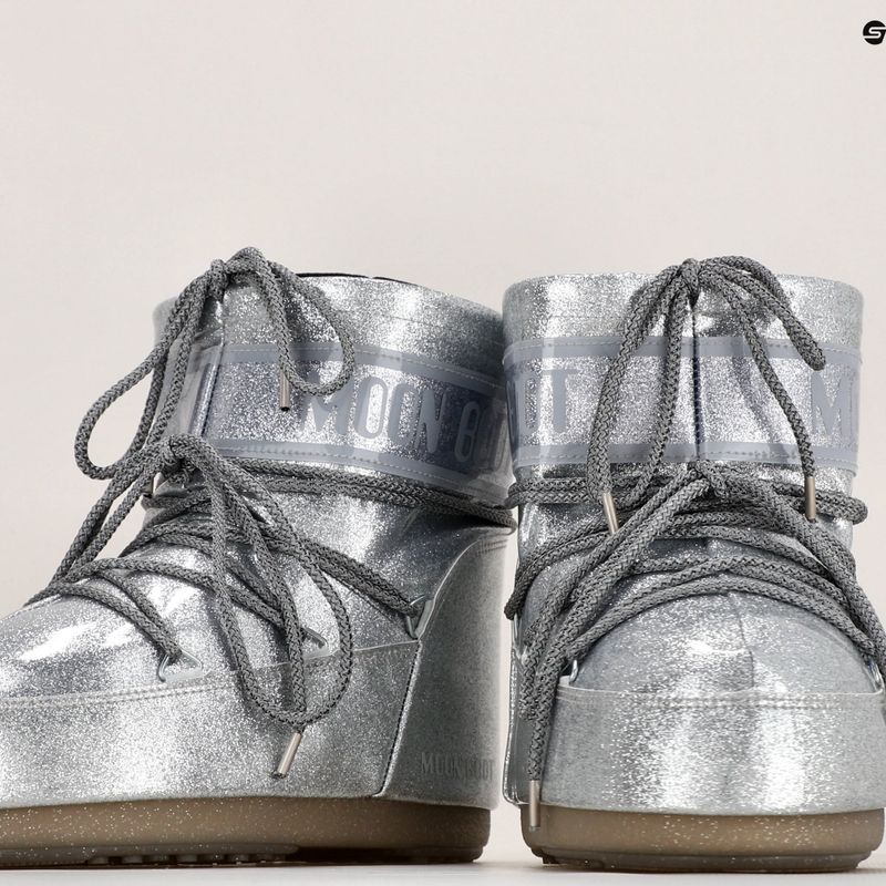 Women's Moon Boot Icon Low Glitter silver 8