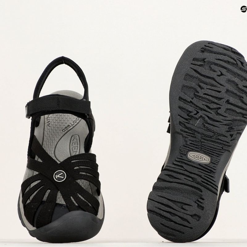KEEN Rose black/neutral gray women's sandals 15