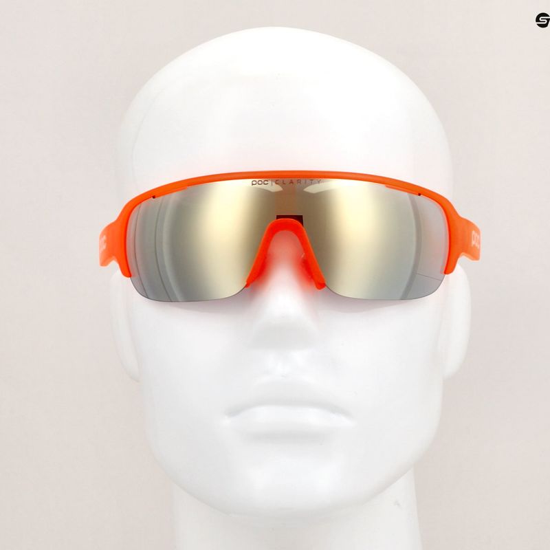 POC Do Half Blade fluorescent orange translucent cycling goggles 10