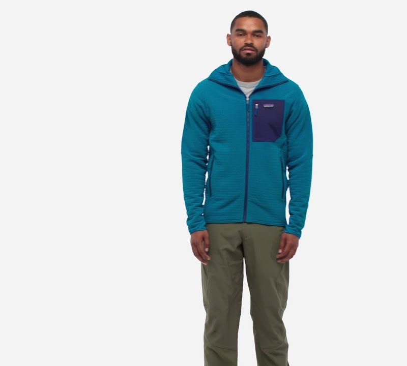 Men's Patagonia R2 TechFace Hoody softshell jacket belay blue 12
