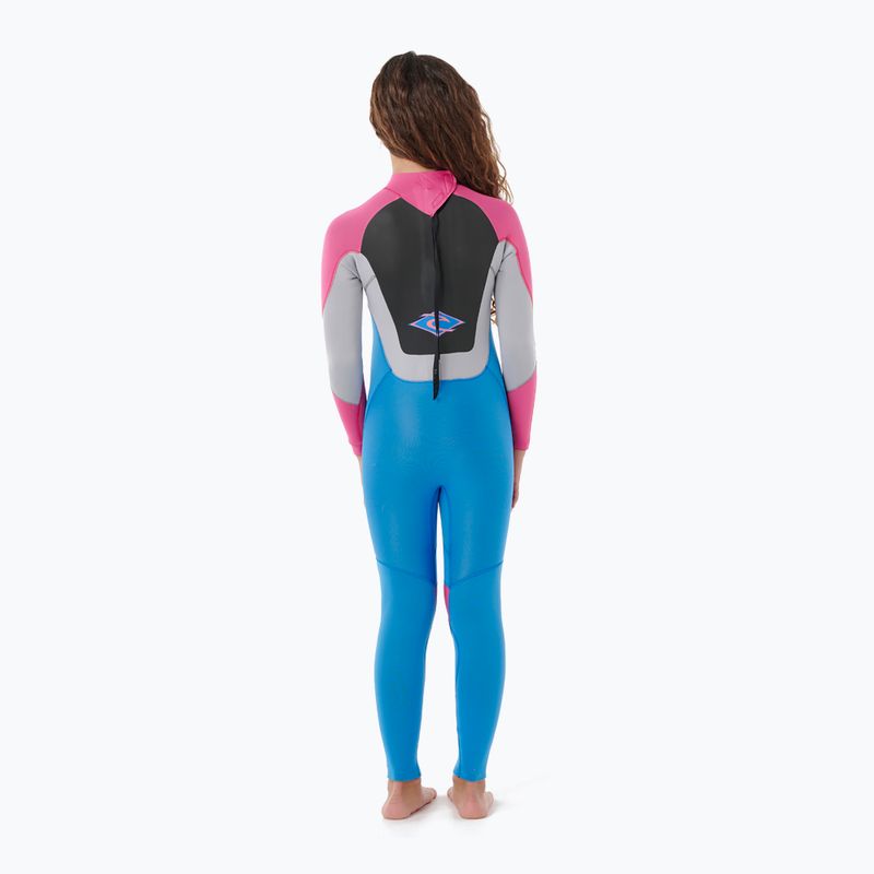 Children's wetsuit Rip Curl Omega 3/2mm Back Zip pink 2