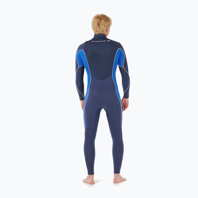 Men's wetsuit Rip Curl Dawn Patrol 3/2mm Chest Zip electric cobalt 2