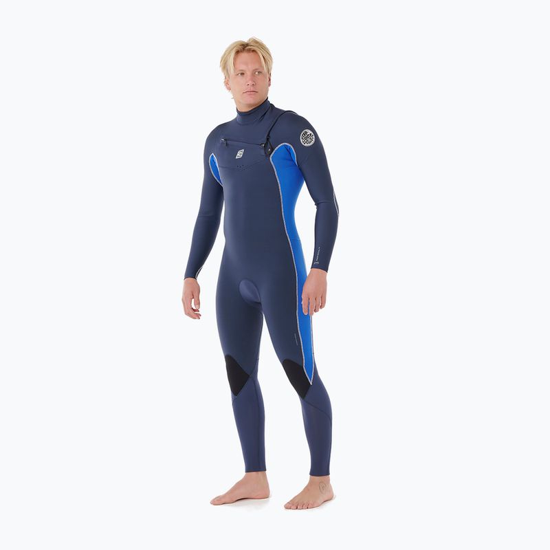 Men's wetsuit Rip Curl Dawn Patrol 3/2mm Chest Zip electric cobalt 3