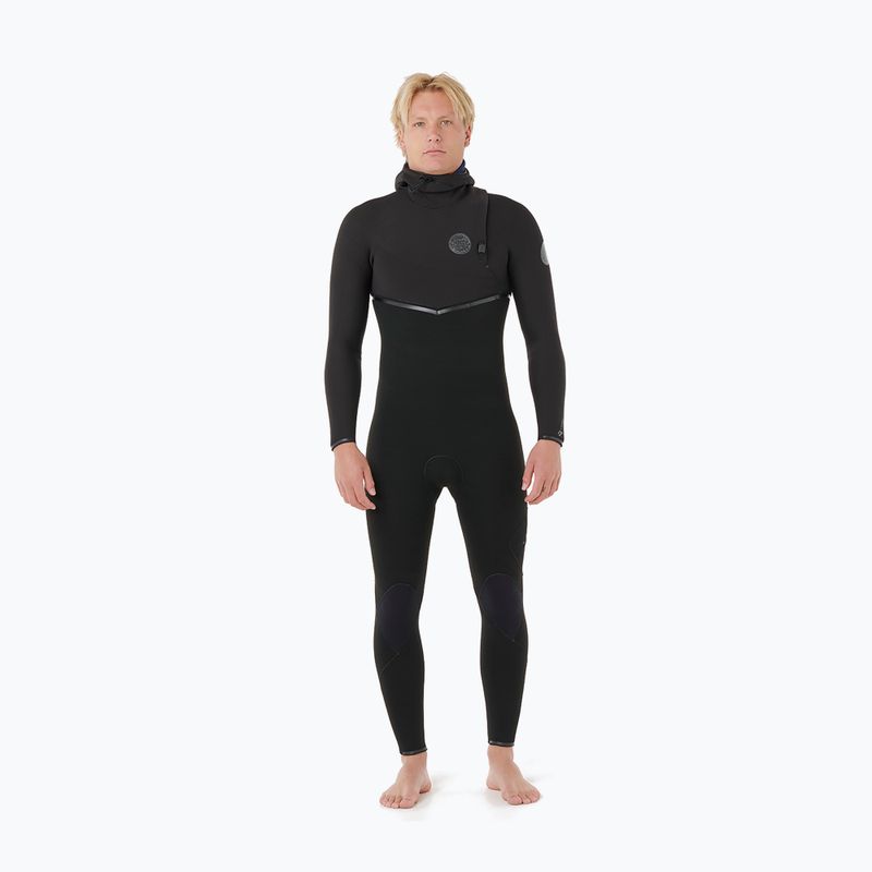 Men's swimming wetsuit Rip Curl E-Bomb Zf Hood 5/4 mm black 2