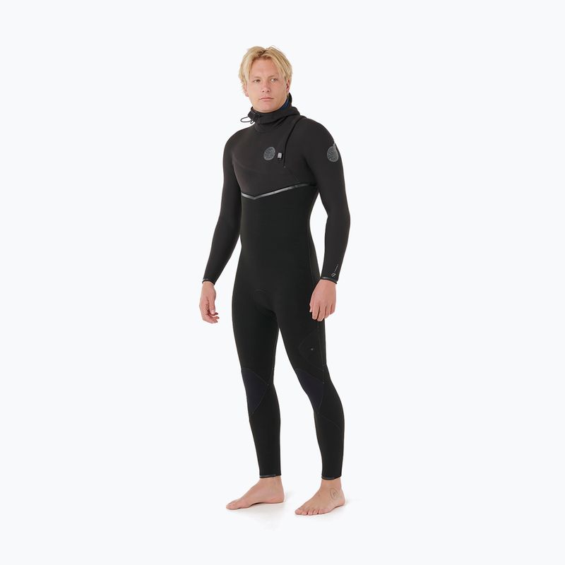 Men's swimming wetsuit Rip Curl E-Bomb Zf Hood 5/4 mm black 4