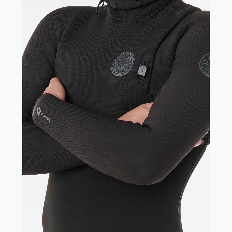 Men's swimming wetsuit Rip Curl E-Bomb Zf Hood 5/4 mm black 6