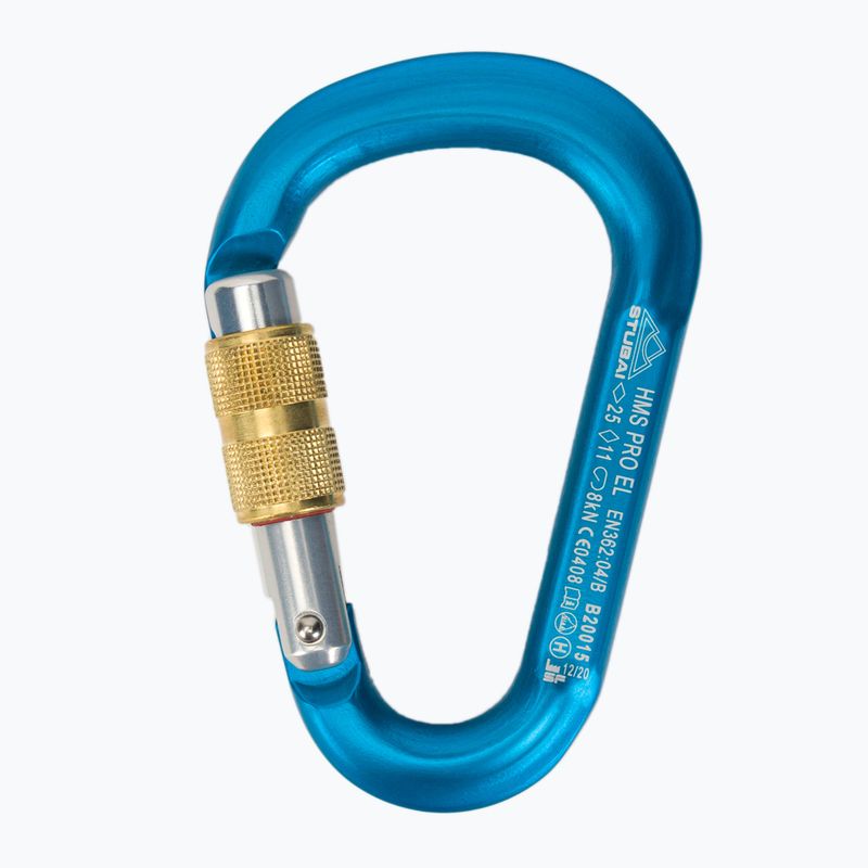 Stubai Hms Pro Easylock carabiner blue 2