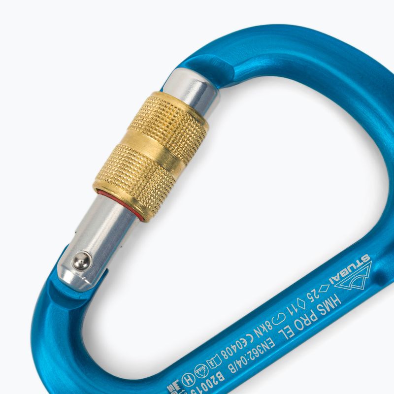 Stubai Hms Pro Easylock carabiner blue 3