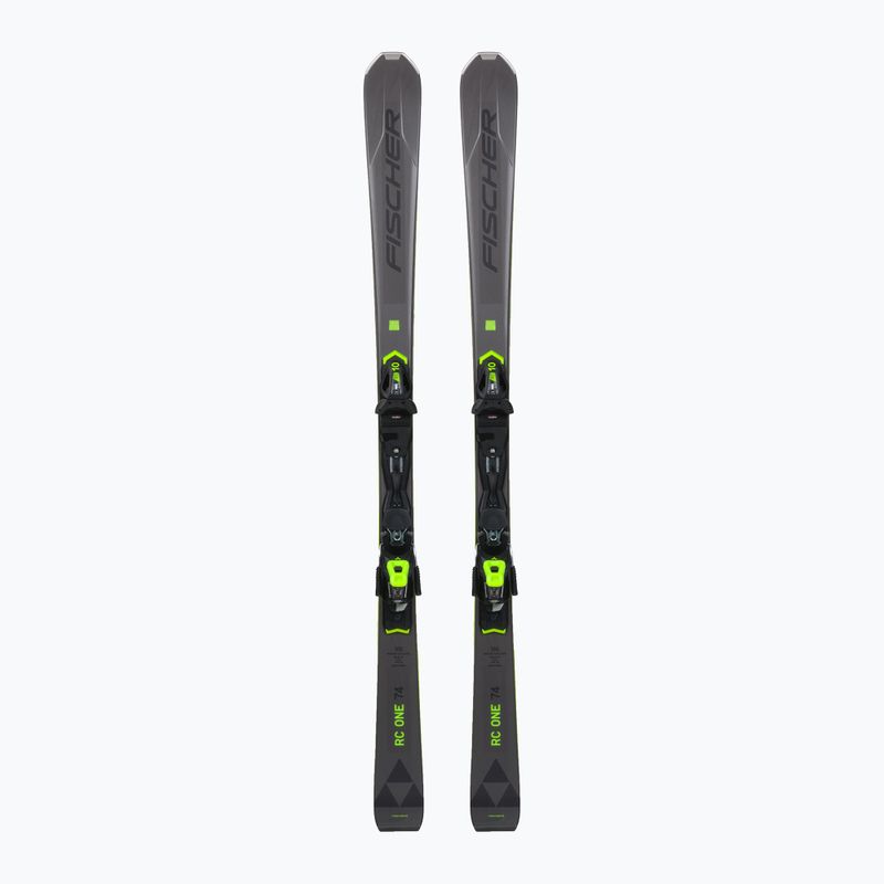 Downhill skis Fischer RC ONE 74 AR + RS 10 PR grey A09622 T40821