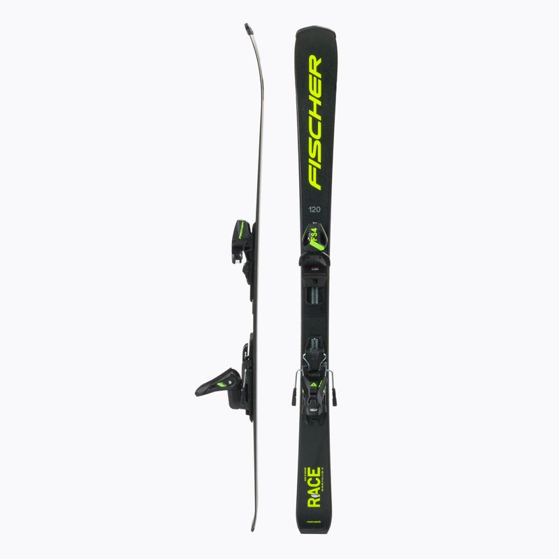 Children's downhill skis Fischer RC4 Race Jr + FS4 CA Jrs black A19422 T80622 2