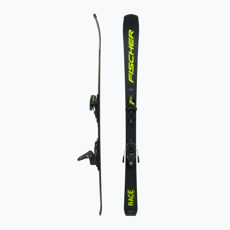 Children's downhill skis Fischer RC4 Race Jr Jrs + FS4 CA Jrs black A19522 T80622 2