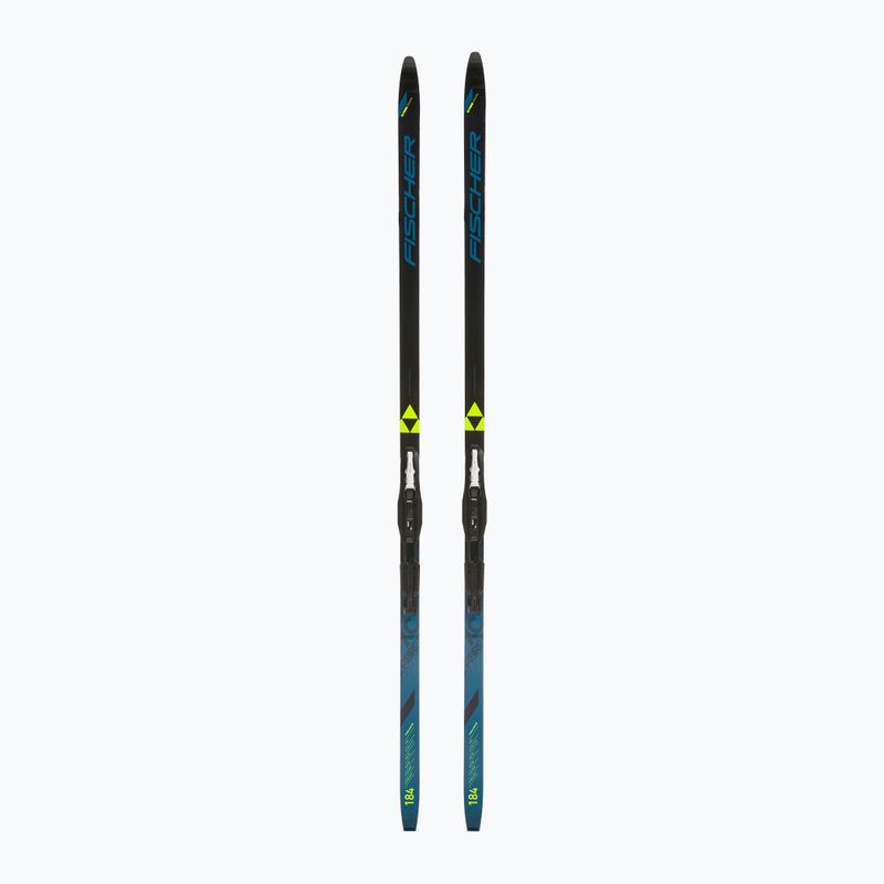 Cross-country skis Fischer Fibre Crown EF Mounted black/blue