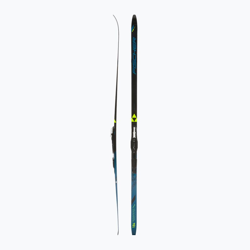 Cross-country skis Fischer Fibre Crown EF Mounted black/blue 2