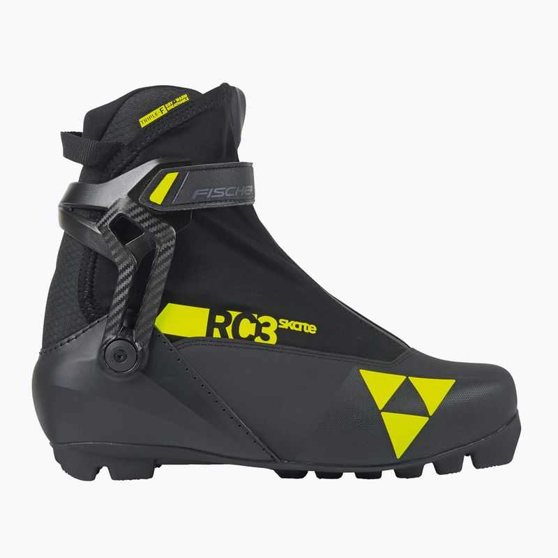 Fischer RC3 Skate black/yellow cross-country ski boots 2