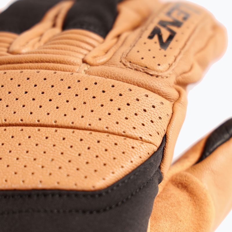 Men's ski gloves Lenz Think About brown/black 2