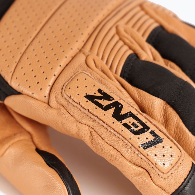 Men's ski gloves Lenz Think About brown/black 5
