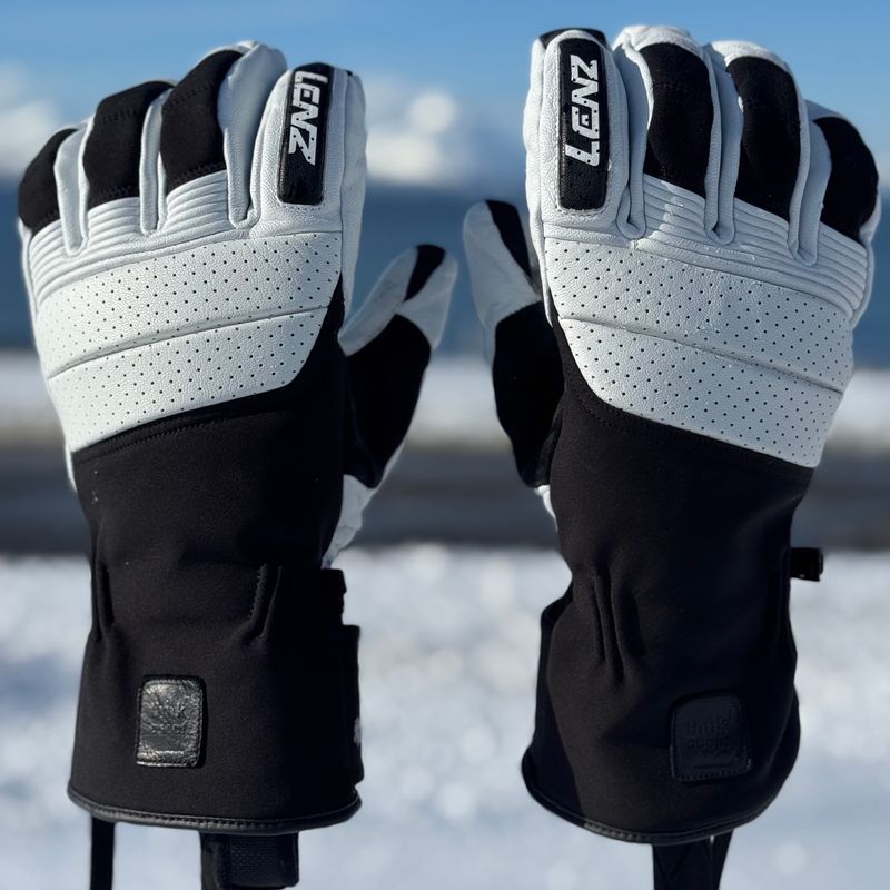 Women's ski gloves Lenz Think About white/black 2