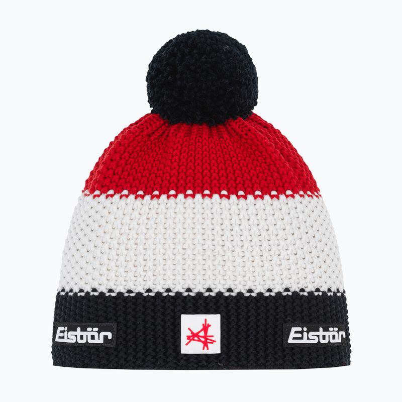 Winter hat Eisbar Star Pompon SA black/white/ketchup