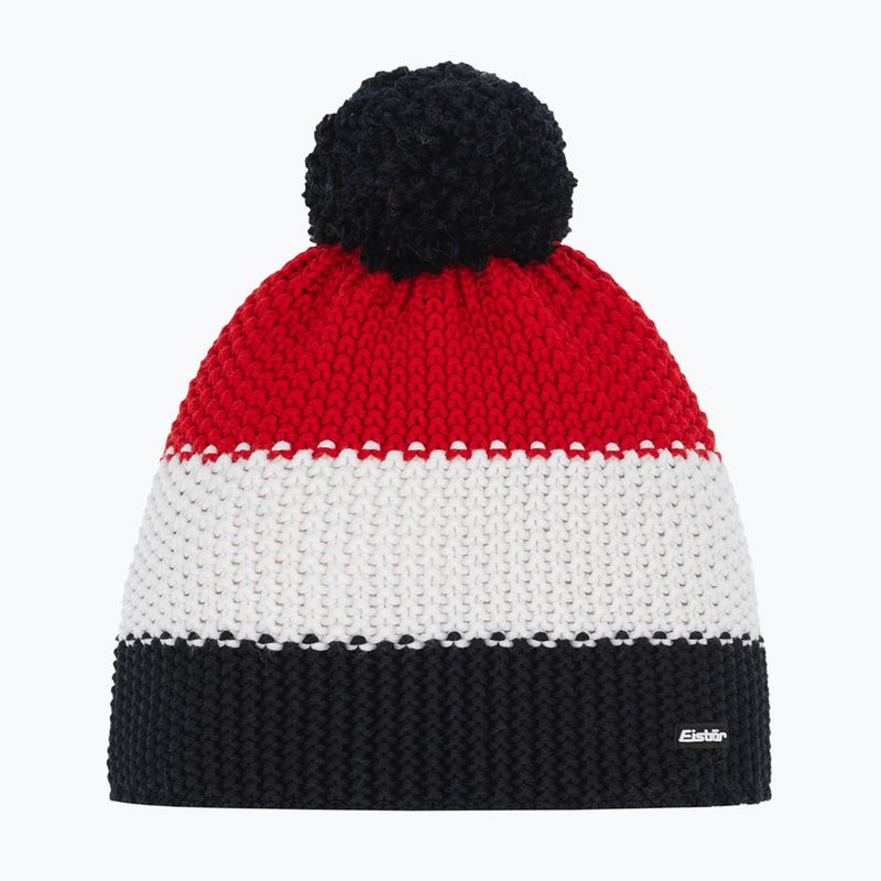 Winter hat Eisbar Star Pompon black/white/ketchup
