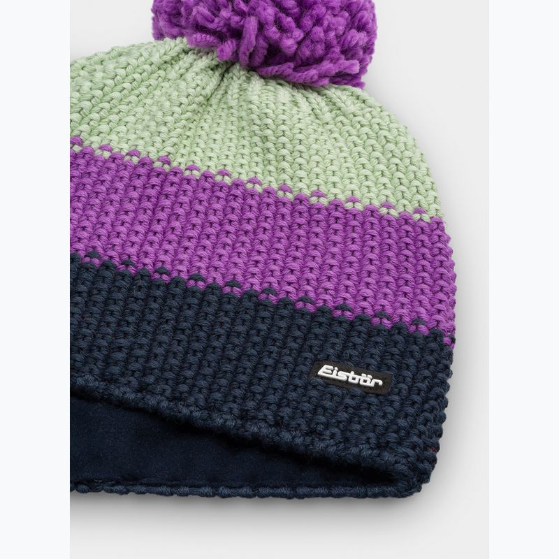 Children's winter hat Eisbar Star Pompon purple 2